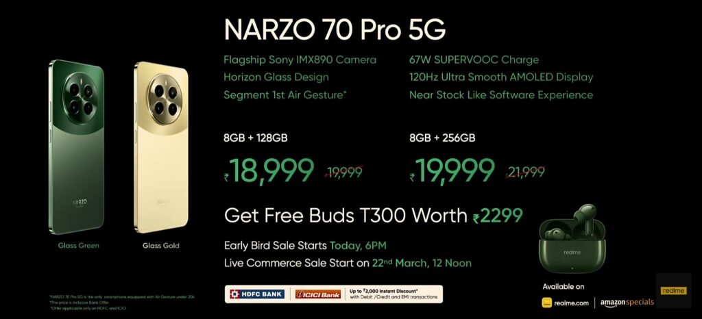 realme NARZO 70 Pro offers