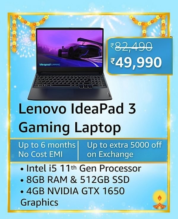 lenovo ideapad 3 gaming laptop offer price