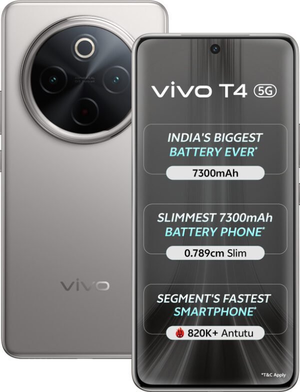 vivo T4 5G (Phantom Grey, 128 GB)(8 GB RAM)